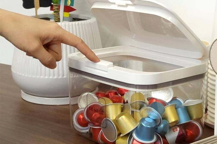 2.8L 대용량 멀티케이스 캡슐세제통 커피캡슐보관함 캡슐보관함 세제통 가루세제통