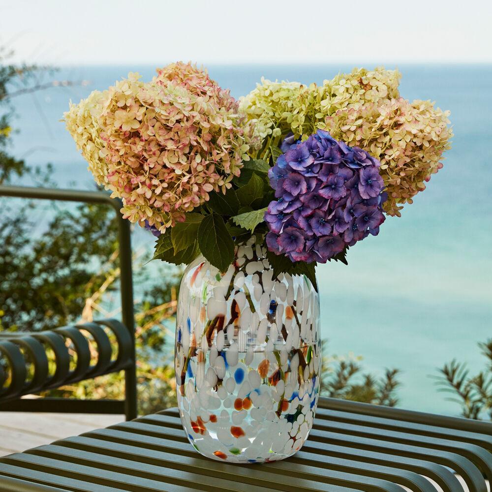 [HAY] Splash Vase Round L White Dot (508222)