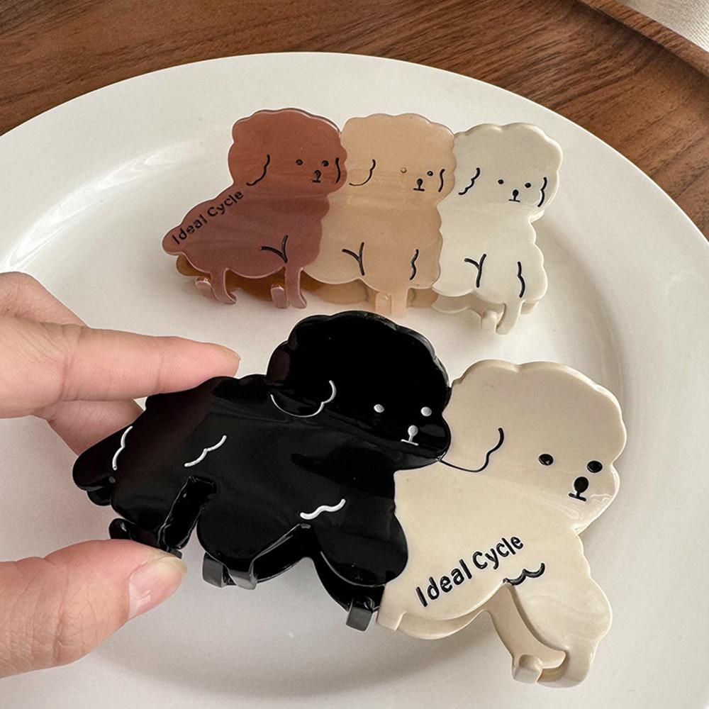 프로젝트소품 말티푸 강아지 집게핀 악세서리 올림머리 헤어핀