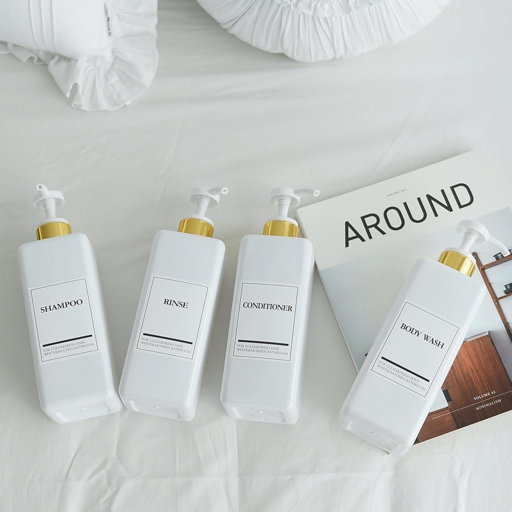 [라벨포함] 호텔 욕실 주방 세제 샴푸 용기 욕실 디스펜서 샴푸통 800ml