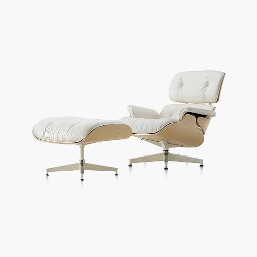 Eames Lounge Chair & Ottoman (White Ash)