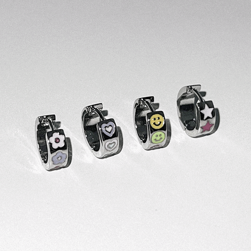 키치 아이콘 볼드링 피어싱/귀걸이