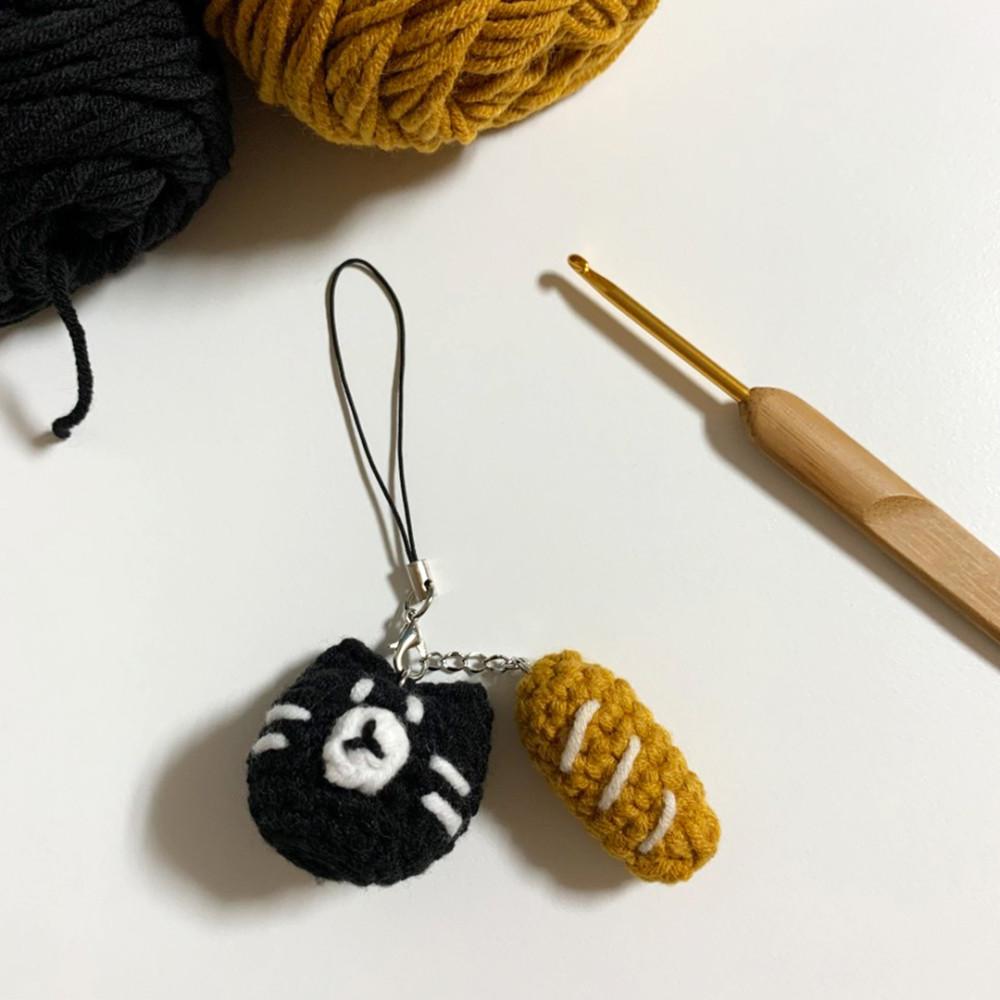 코바늘 뜨개도안 고양이&바게트 도안