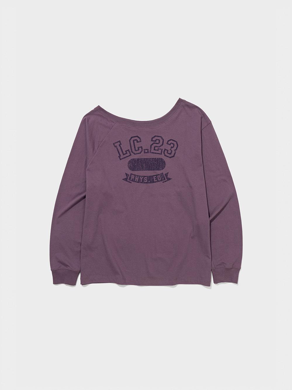 Off-Shoulder Jersey Tee_Violet
