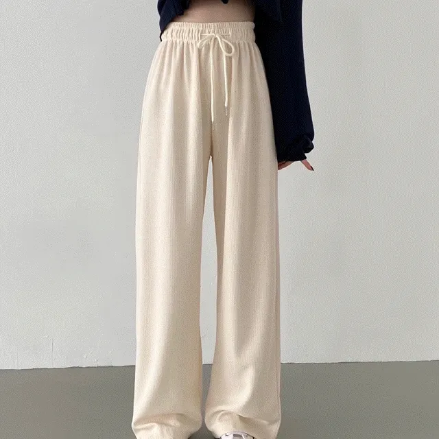 당일출고[탄탄/비침없는] 와플 와이드 트레이닝 팬츠