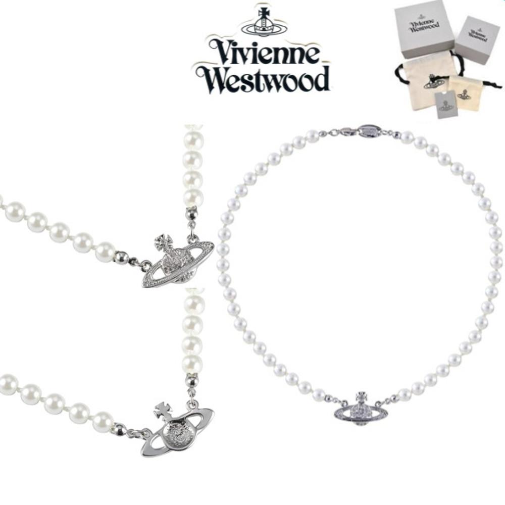 비비안웨스트우드 원로우 펄 목걸이 63010106 SV 02P104