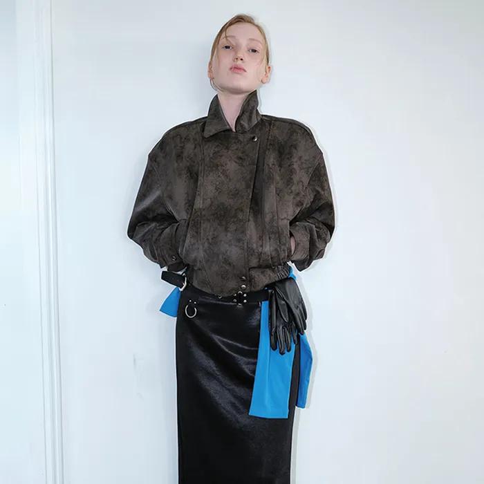 [29CM단독] Faux Leather Jacket (Brown)