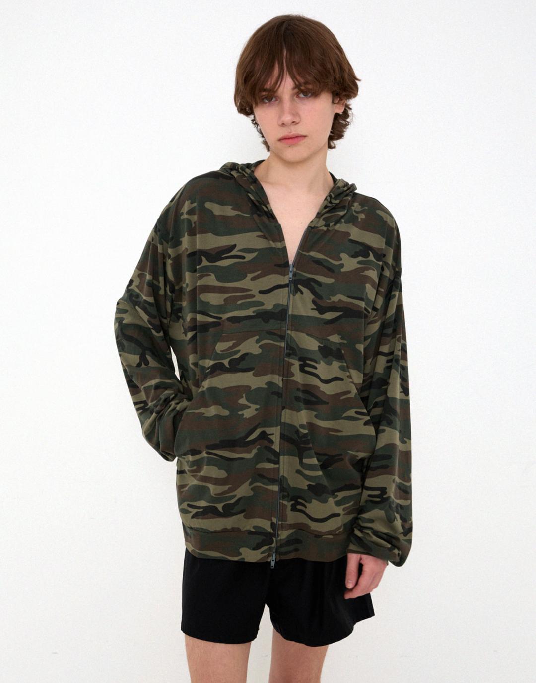 261 Camo Lightweight Zip Hoodie (Woodland)