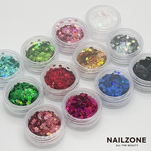 (12종세트) 홀로그램 별 네일스팽글 글리터 - 글리터/파우더 | 쿠팡