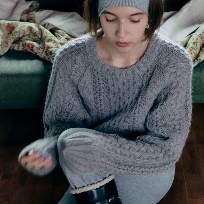 Jane fisherman knit - vintage grey