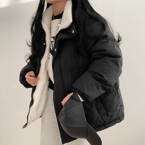 [ 양면착용 ]  패딩과 양털점퍼 둘 다 가능한 패딩 점퍼