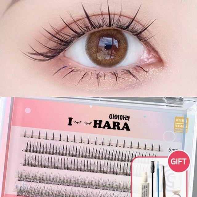 [본드증정/인증완료]아이하라 인조속눈썹 부분 가닥 속눈썹 V컬 A컬 언더속눈썹 컬혼합세트 *3개이상 구매시 할인