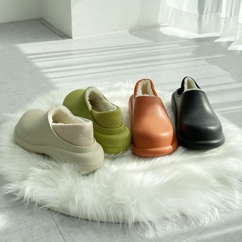 w38006ij 투웨이 털안감 러버 니팅 어글리 볼륨 퍼슈즈 5cm