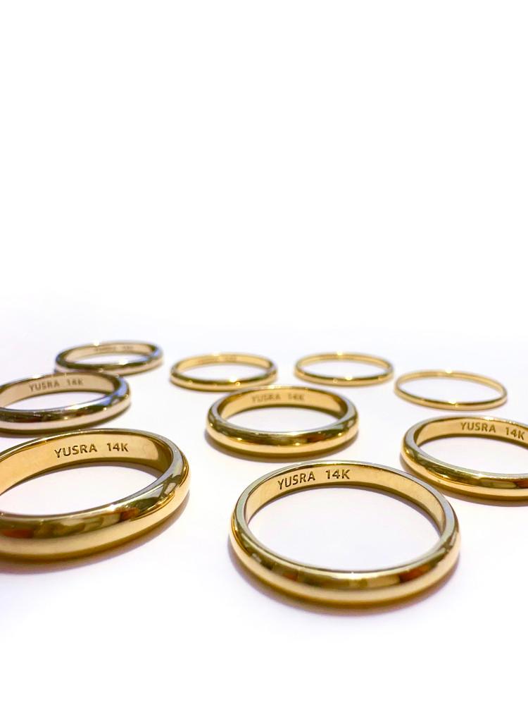 14k gold 각인 엥게이지 반지 민자 실반지