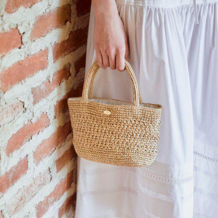 raffia bag (mini-tote) - natural