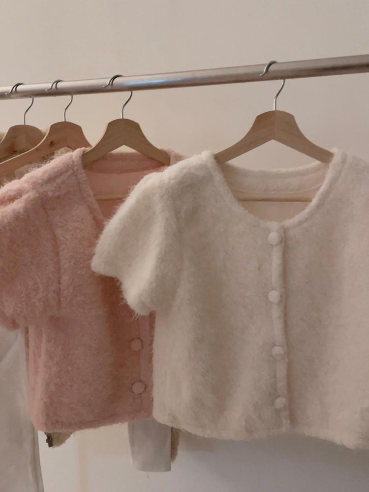 눈꽃 반팔 가디건 (2 color)