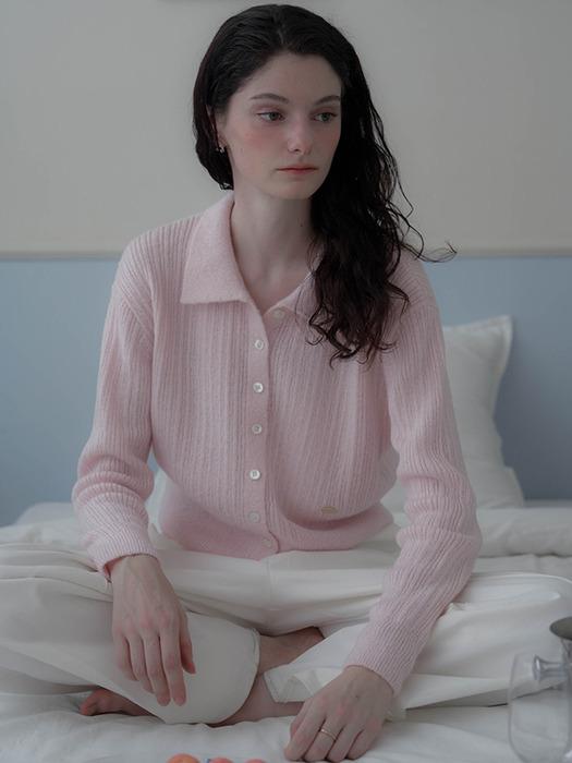 Pastel Collar Knit Cardigan [Pink]