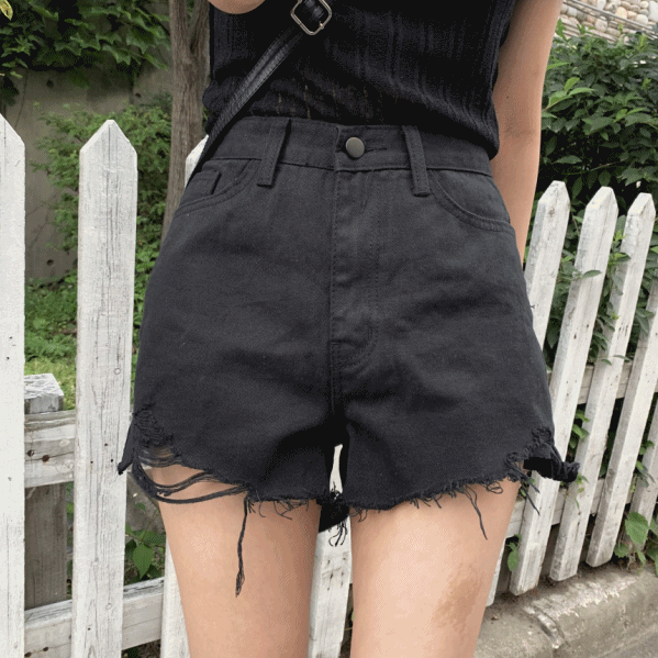 데미지 코튼 숏츠(2color)