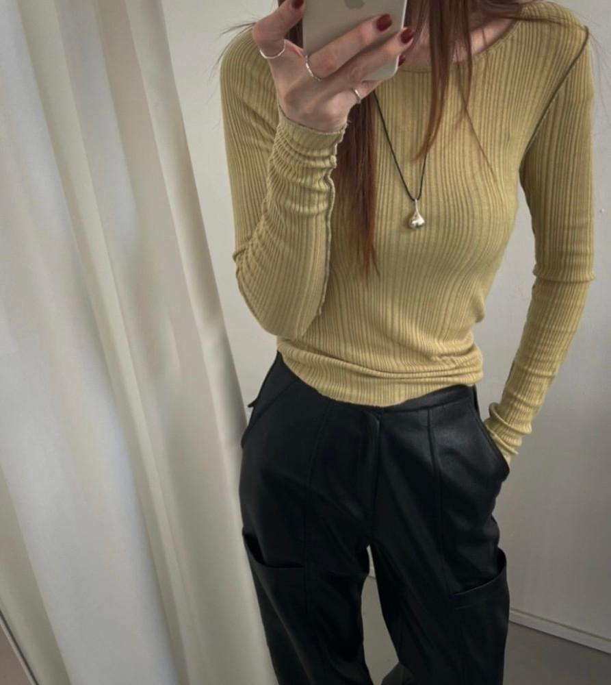 (당일) fl 플라워 로엘 슬림 티셔츠