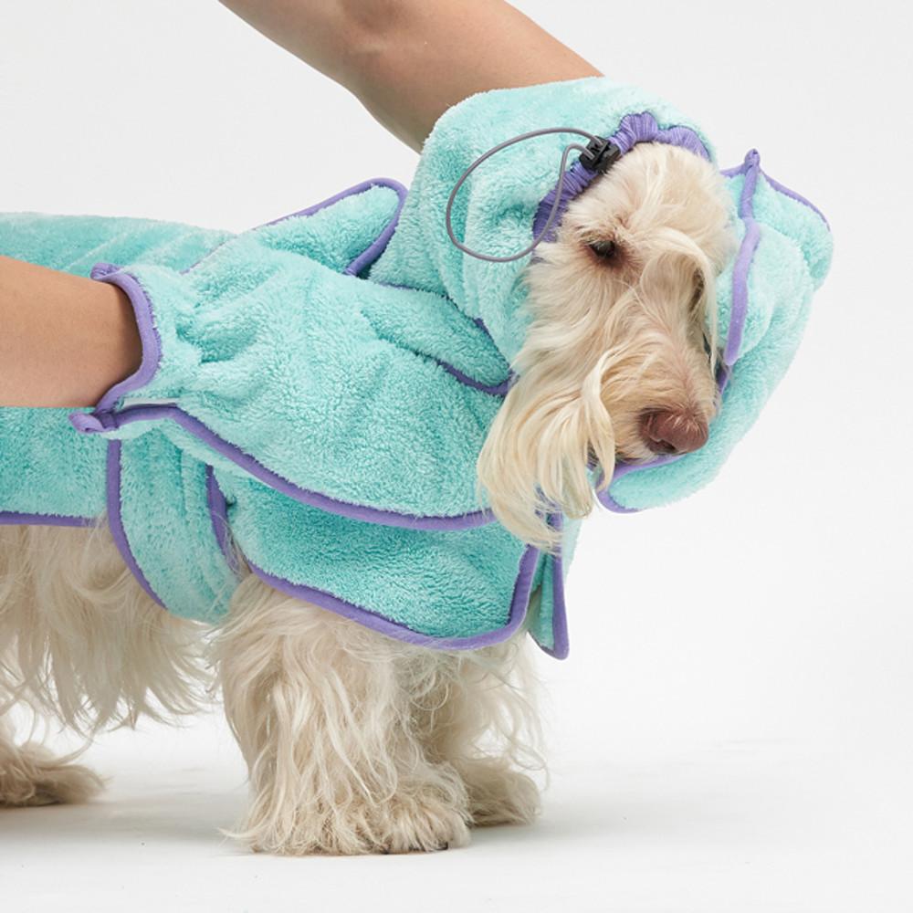 뮤니쿤트 블루베리 샤워 가운 SET - 강아지 중형견 대형견 펫 목욕 타올 비치타월 수건