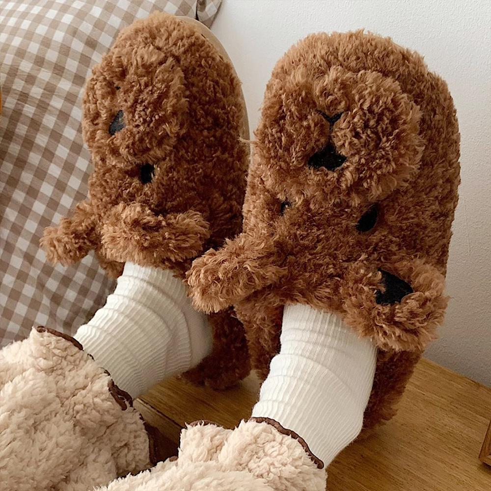 댕댕이 털 실내화 겨울 털 집순이 슬리퍼 생일선물 쓸데없는 신박한 선물