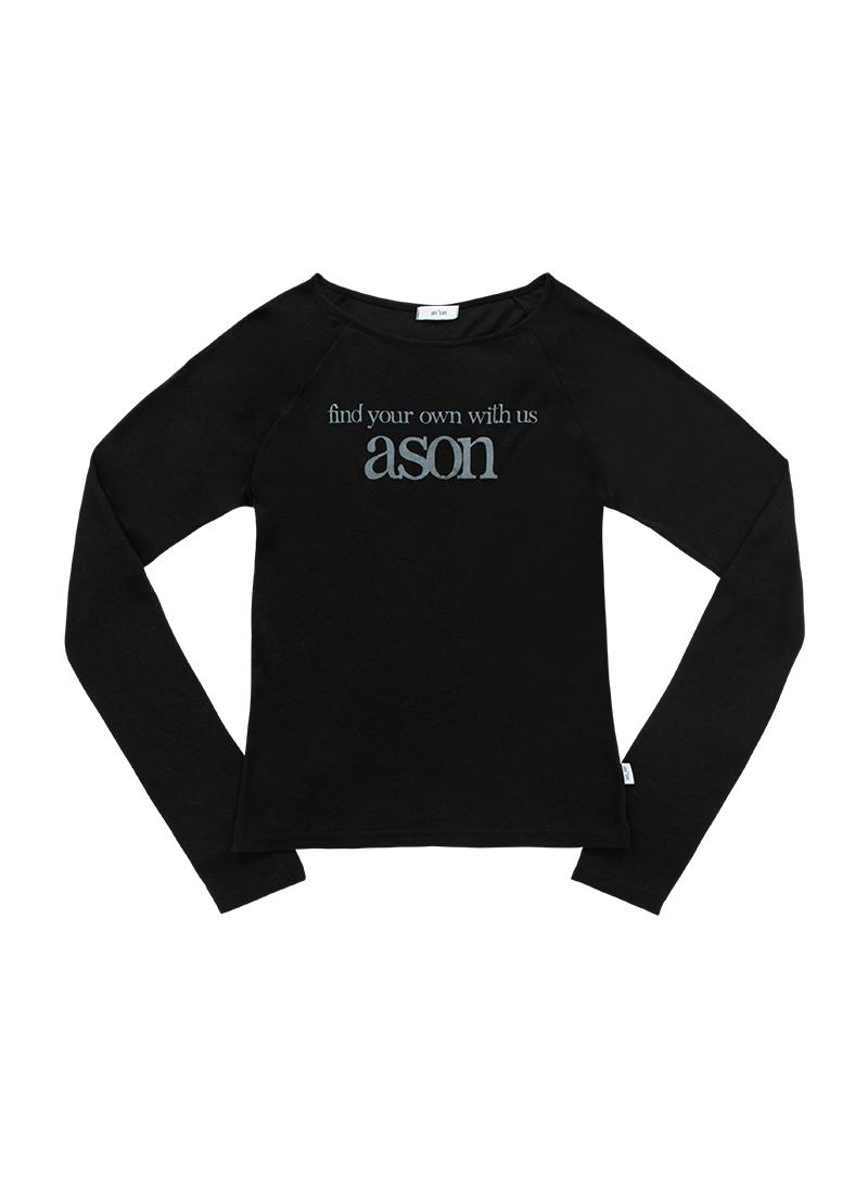 LETTERING LONG SLEEVE / BLACK