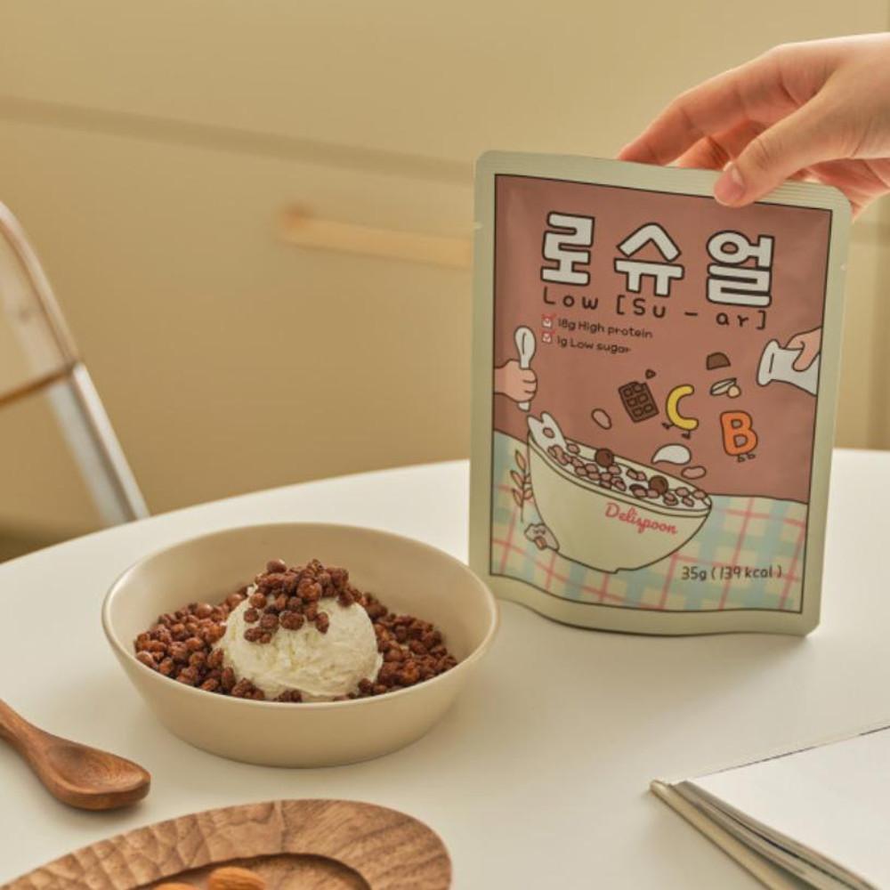 단백질 프로틴 시리얼 그래놀라 저당 저칼로리 로슈얼 초코 카카오맛 옥수수맛 10/20