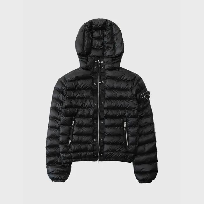 w-jkt25-029 바이퍼31-1 라이트웨이트 후드 푸퍼 - 블랙