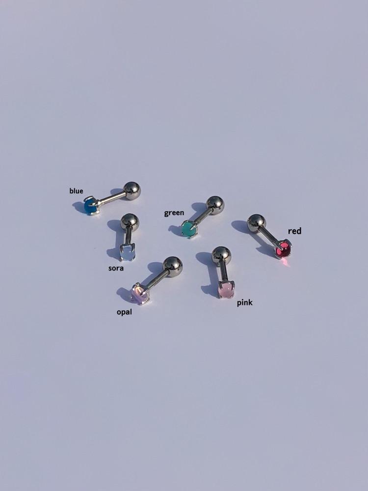 [6color] water drop piercing