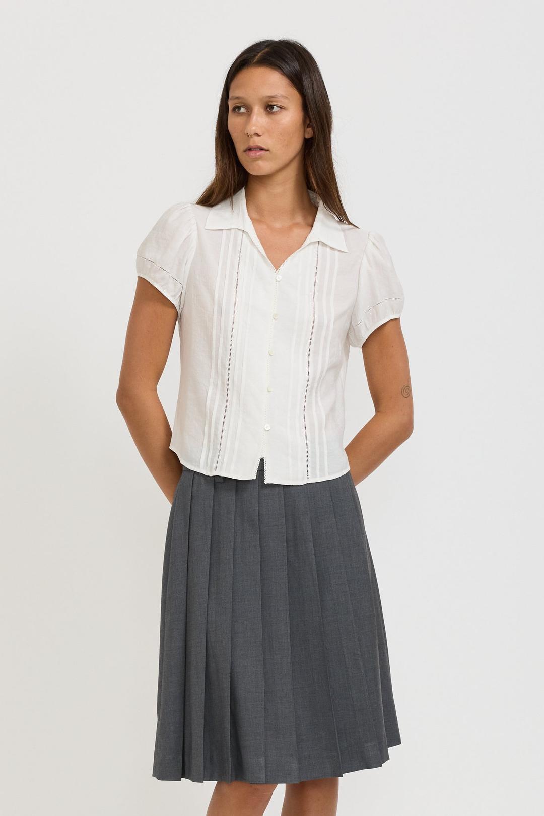 Collared Blouse White