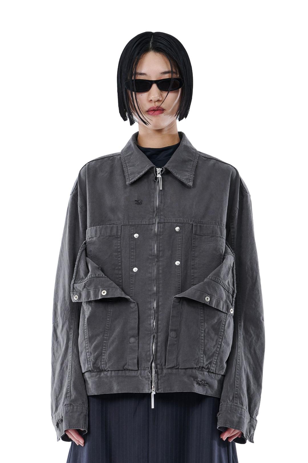 3D JACKET - WASHED CHARCOAL