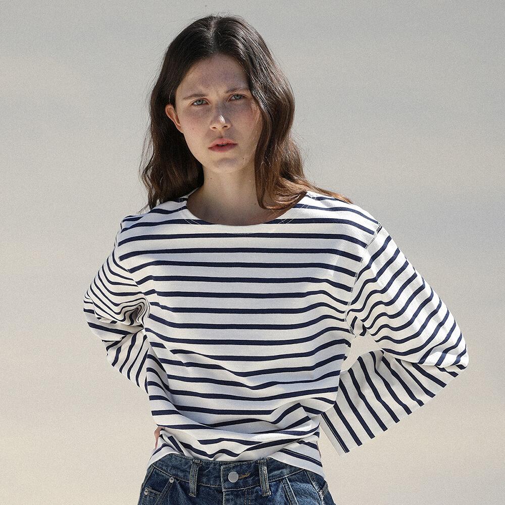 [3rd/한지민 착용] Dean stripe tee_navy