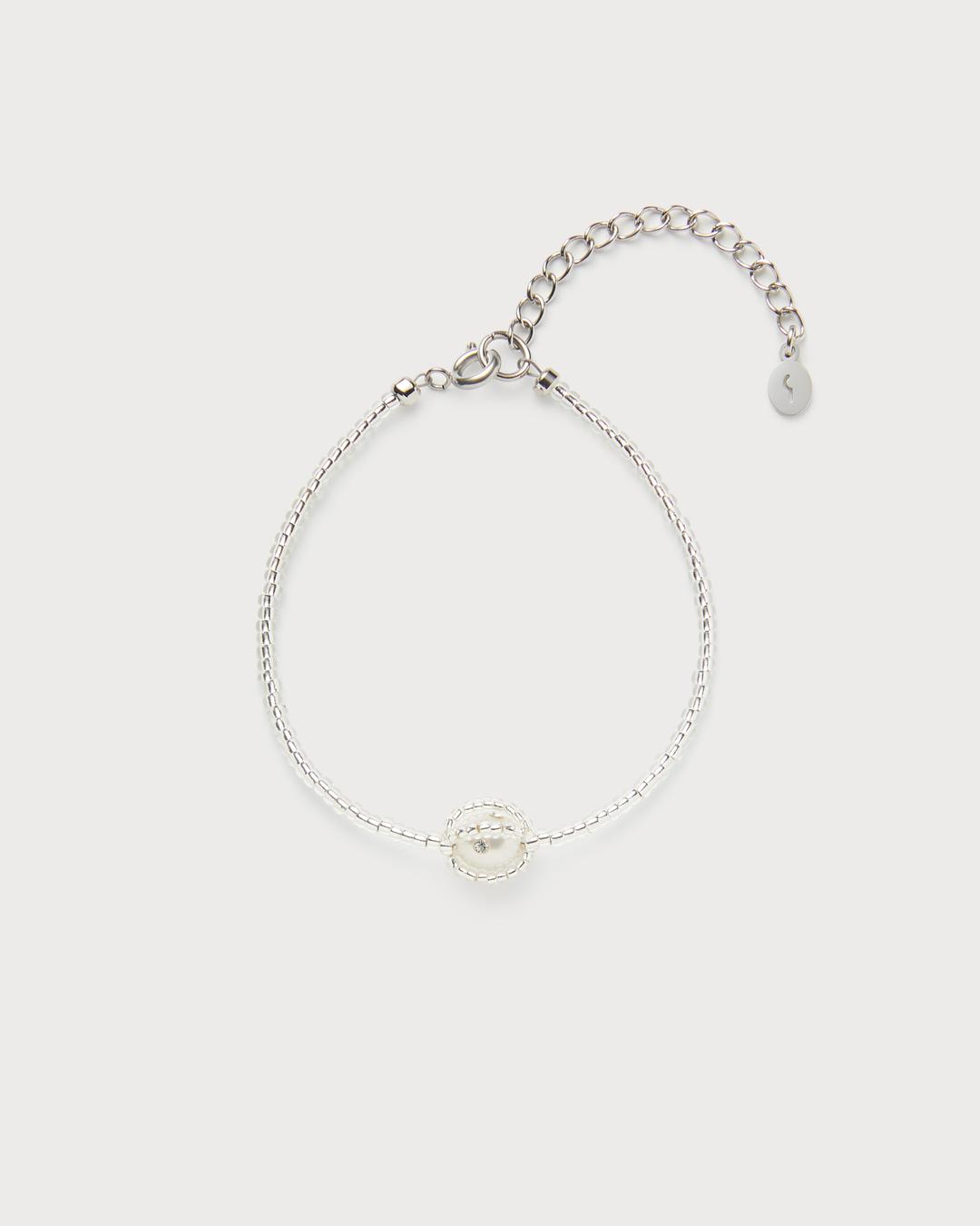 Pearl Hug Bracelet, White