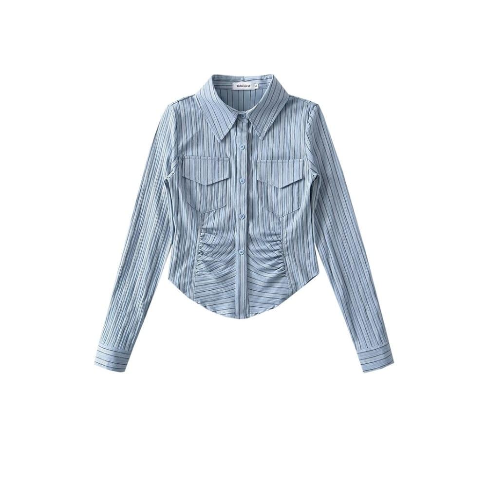 오션 셔링 포켓 셔츠