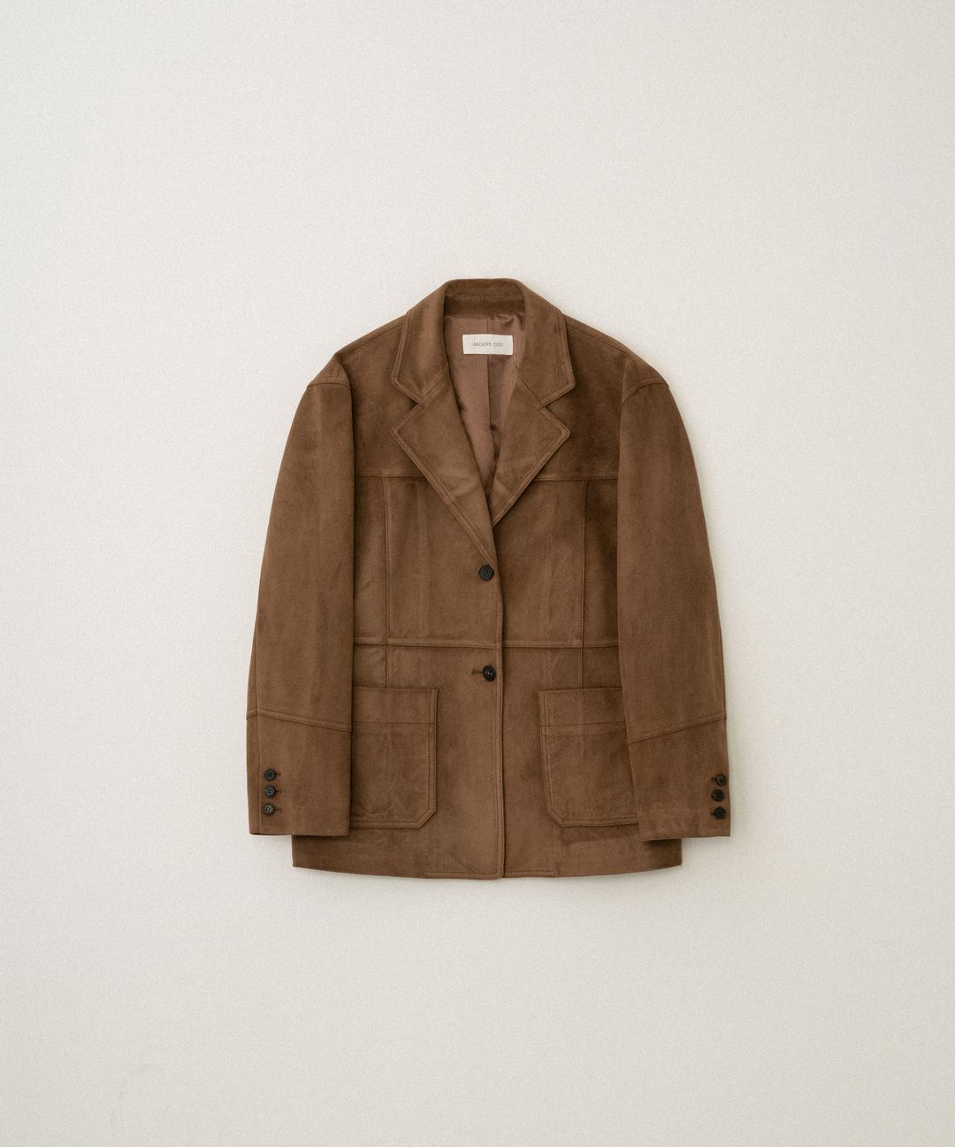 빈티지 싱글 스웨이드 자켓 (tan brown)