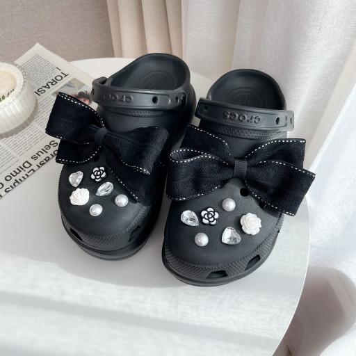 무배🖤(14pcs)레이스블랙리본 크록스 지비츠세트