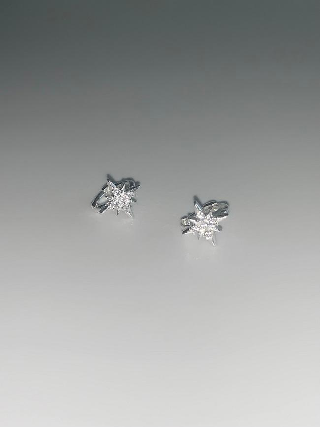 (silver925) cubic spark one-touch earring 원터치 귀걸이