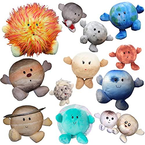 Celestial Buddies Solar System Set 12 Piece Science Astronomy Space Educational Plush Blue Planet Toys