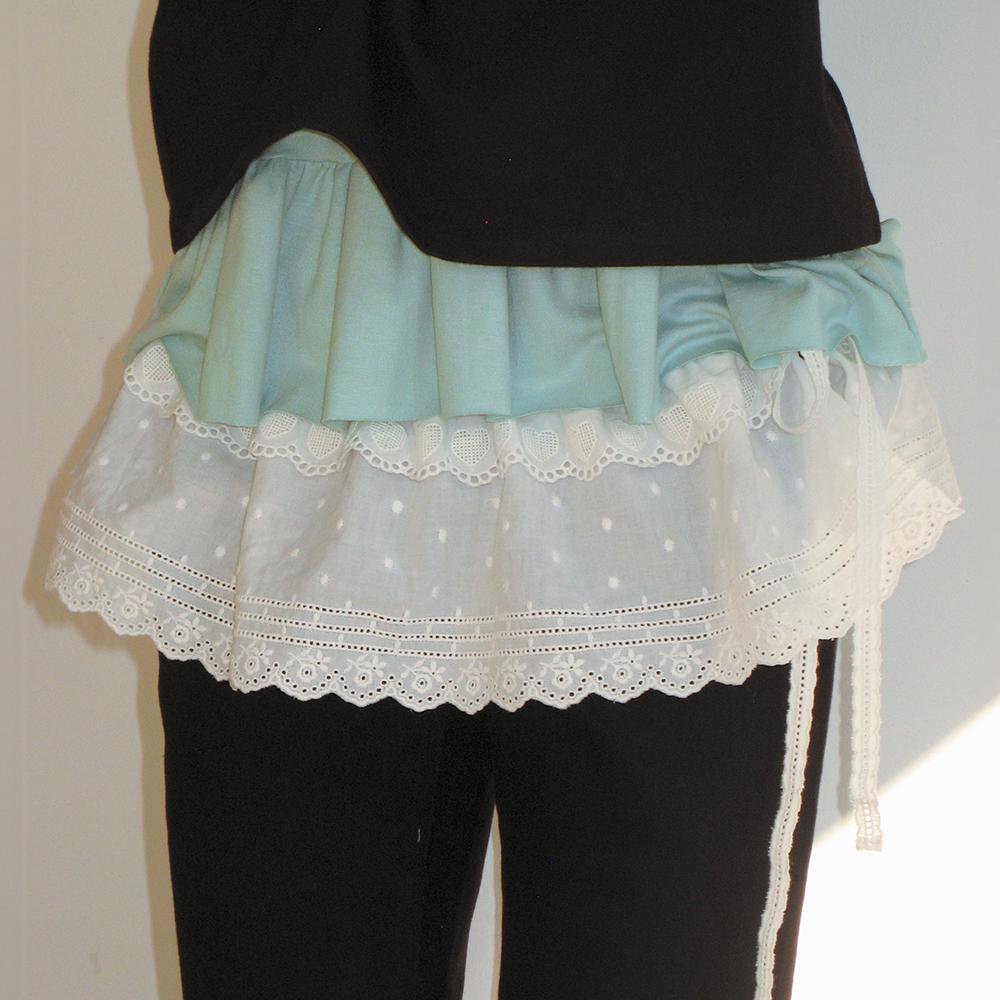 LACE LAYERED BELT WHITE