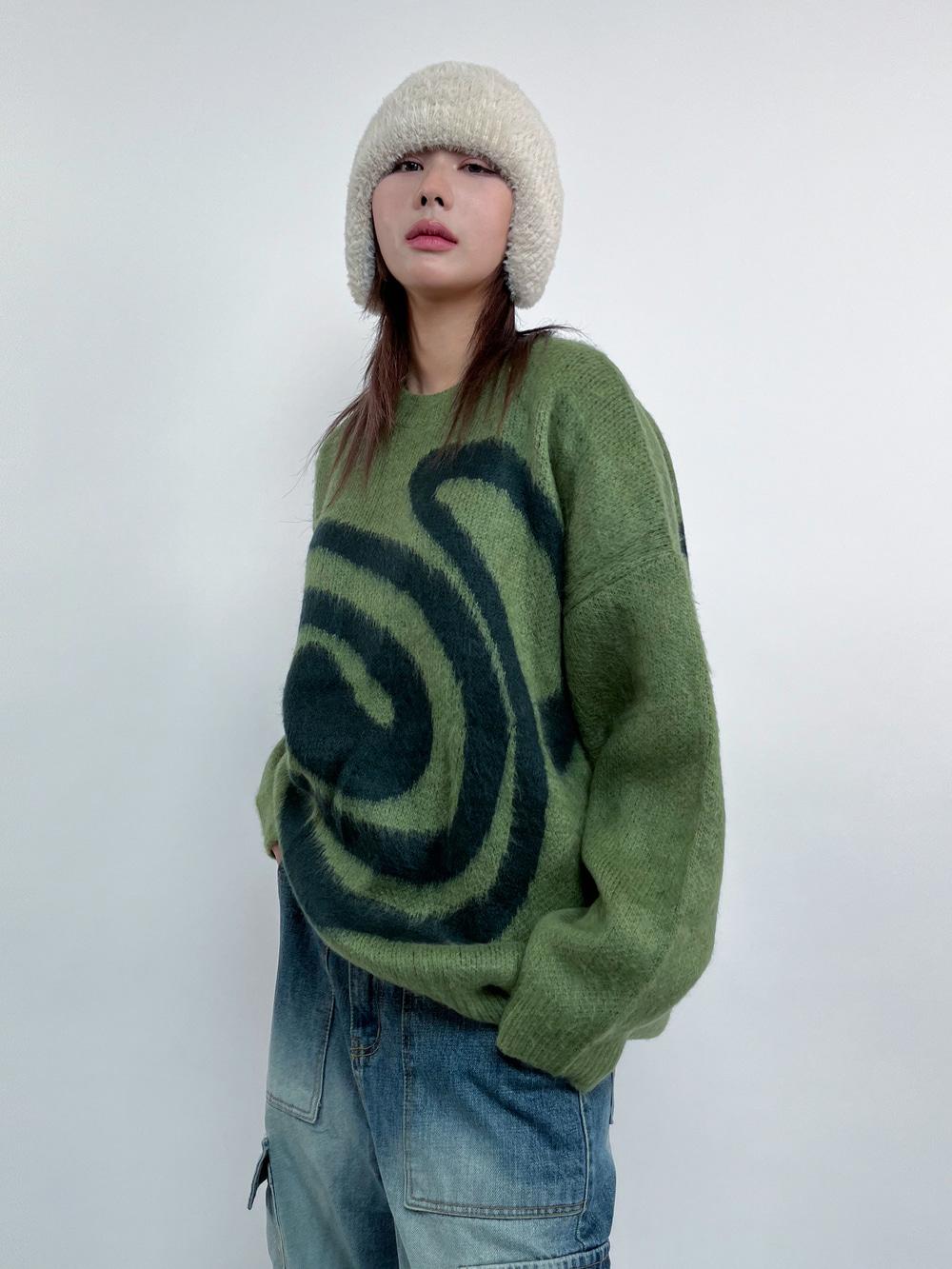 MOHAIR CIRCLE KNIT  [UNISEX]