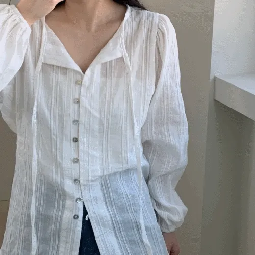 [🔥당일발송/데이트룩] 여름 블라우스 긴팔블라우스 시스루 레이스 화이트블라우스 하객룩