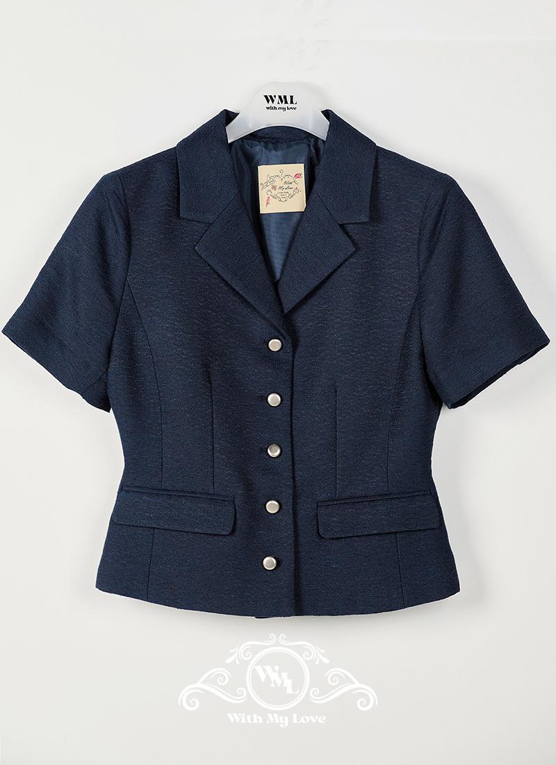 WithMyLove) Deep Navy Tweed JK
