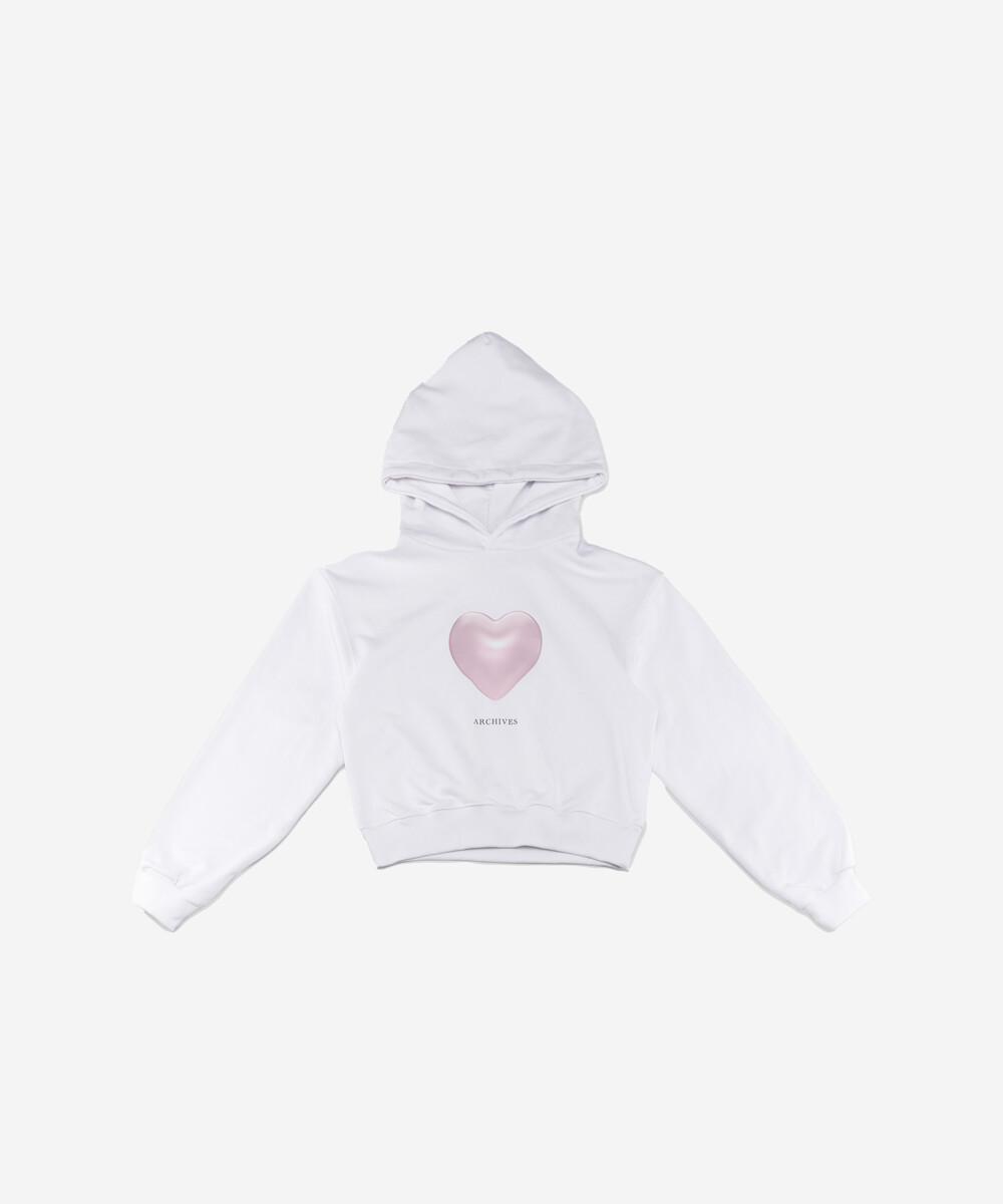 Crop Matt Love Hoodie (Valentine)