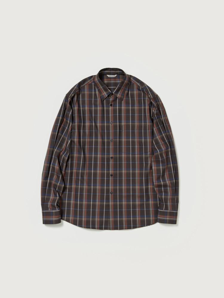 AURALEE 오라리 SUPER LIGHT WOOL CHECK SHIRT 24SS