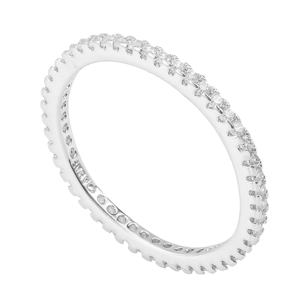Eternity Ring - Clear / 4 / Silver