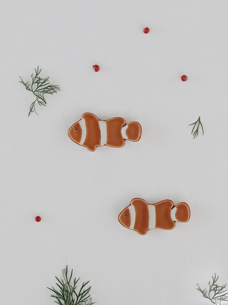 오반자이 니모 도자기 수저받침 젓가락받침 하시오키