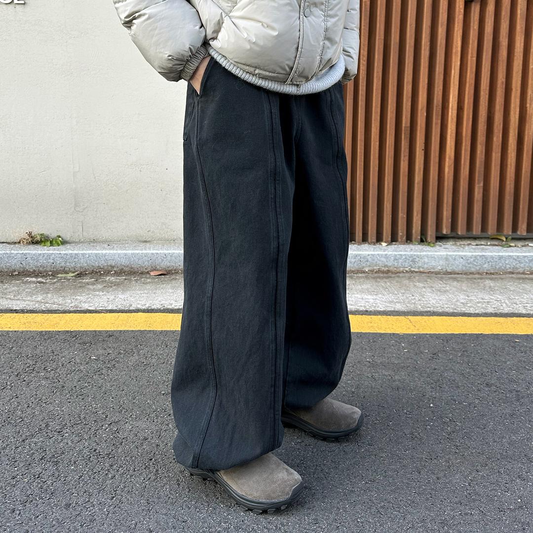 캐번 워시드 인시전 밴딩 팬츠(4color)