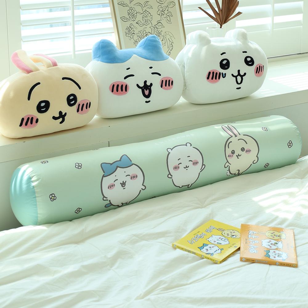 먼작귀 치이카와 나들이 롱쿠션 원형 바디필로우 알러지케어 롱쿠션 먼지없는 안고자는 긴베개 죽부인