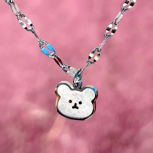 무배🐻All써지컬 구루미 자개 곰돌이 목걸이 각인가능