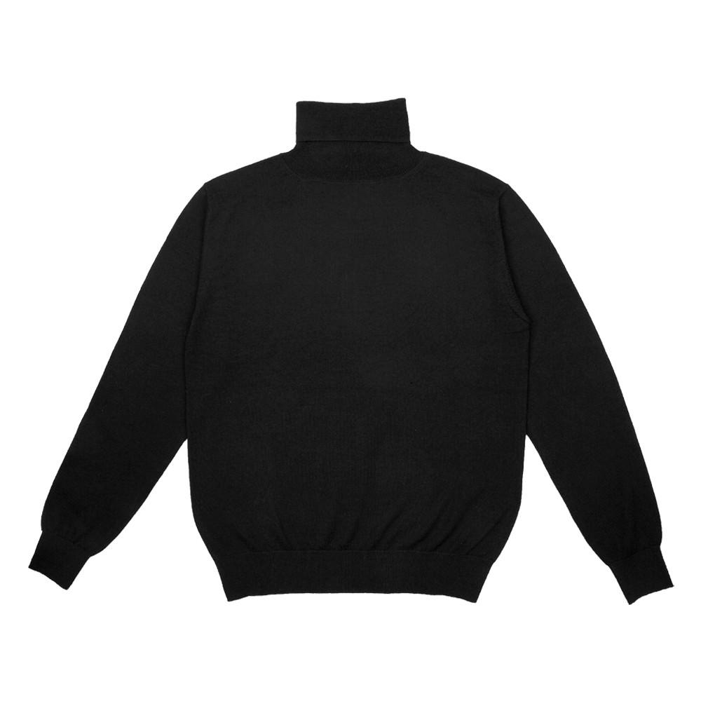 엑스트라 파인 메리노울 100 터틀넥 니트 블랙